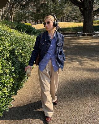 (Unisex) Double-Seam Denim Jacket