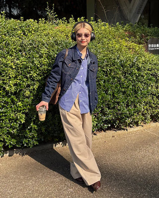 One-pocket gingham check shirt