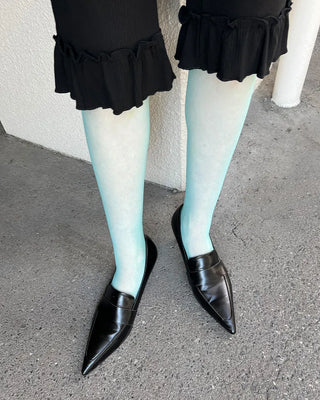 Waist frill capri pants