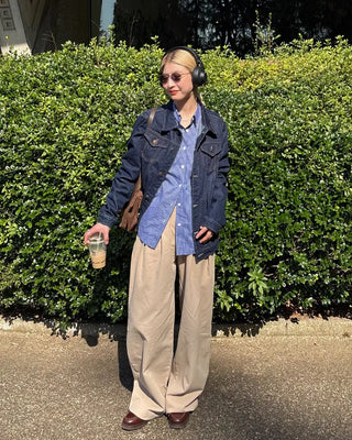 (Unisex) Double-Seam Denim Jacket