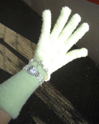 Heart Cubic Double Pearl Bracelet