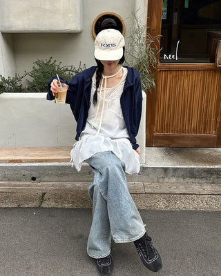 Basic Hooded Double Zip Hoodie