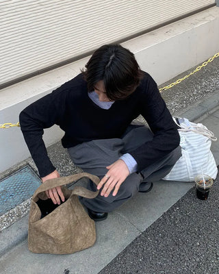 Sheer V-neck knit