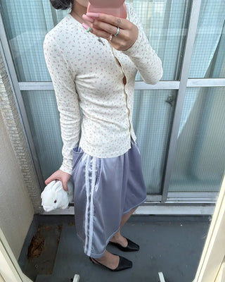 Lace satin Bermuda trunk pants