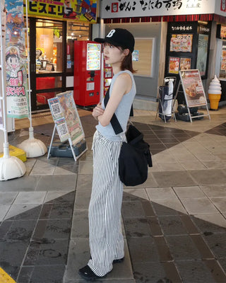 Cotton striped pants
