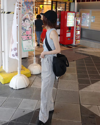 Cotton striped pants