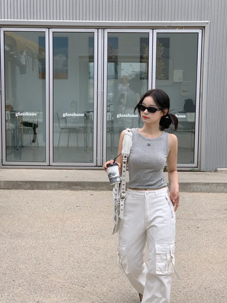 Day Slim Rib Sleeveless Top (4 colors)