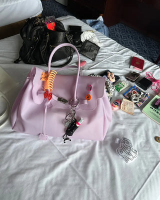 Matte Jelly Big Square Lock Bag