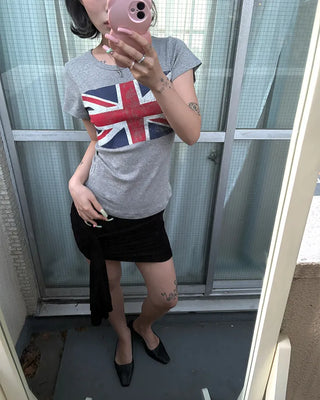 2-way gathered wrap slim mini skirt