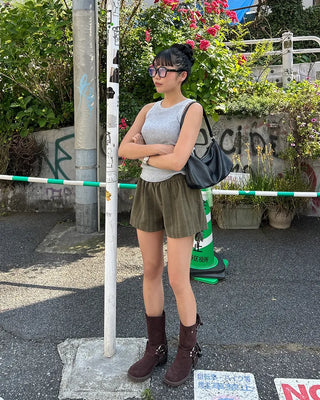 Striped side drawstring shorts