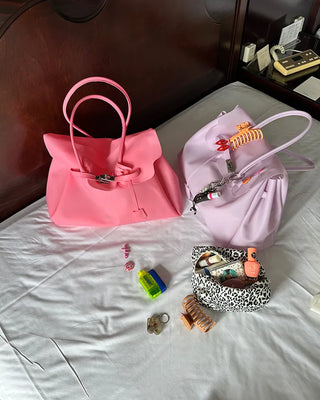 Matte Jelly Big Square Lock Bag