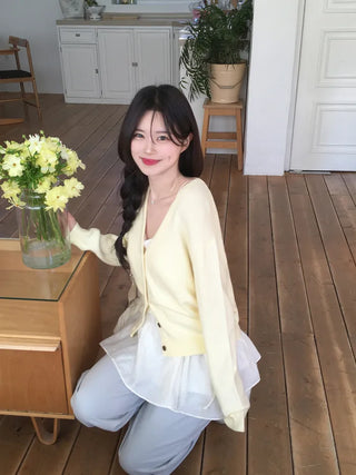 Layered chiffon blouse