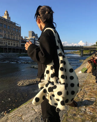 Dot Big Ribbon Boa Bag