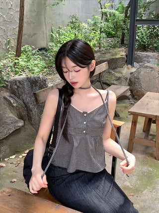 [4 colors] Slit Denim Long Skirt