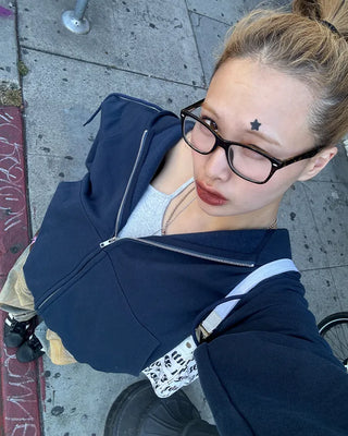 (ORIGINAL) Oversized Double Zip Hoodie (Fleece Lined)