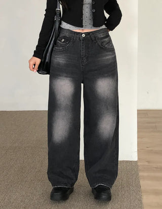 Back pocket denim pants