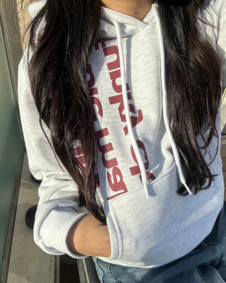 Vertical Lighting Semi-Cropped Hoodie