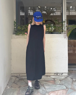 Sleeveless flared long dress