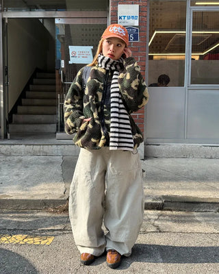 (Unisex) Double Knee Carpenter Balloon Pants