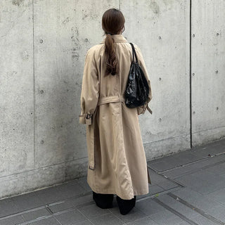 Oversized single trench coat