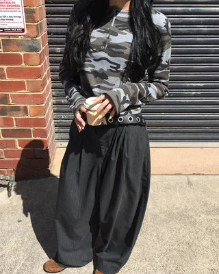 [4th Re-release] (ORIGINAL) Lettering Camo Long Sleeve T-Shirt
