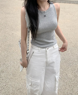 Day Slim Rib Sleeveless Top (4 colors)