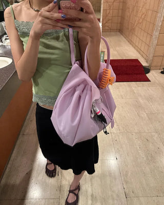 Matte Jelly Big Square Lock Bag