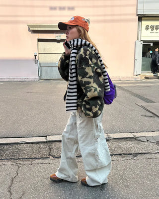 (Unisex) Double Knee Carpenter Balloon Pants