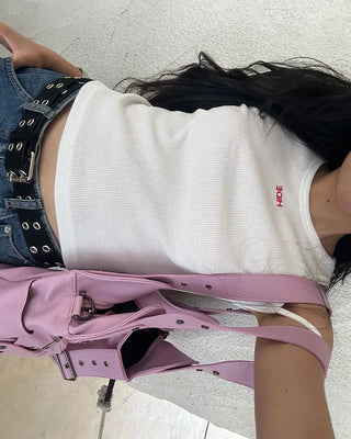 HIDE Stitch Camisole Waffle Tank Top