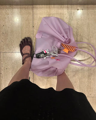 Matte Jelly Big Square Lock Bag
