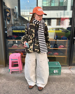 (Unisex) Double Knee Carpenter Balloon Pants