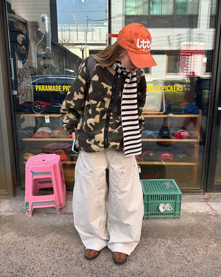 (Unisex) Double Knee Carpenter Balloon Pants