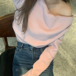 Drape Off-Shoulder Fleece T-Shirt