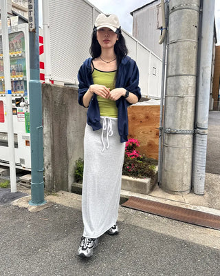Camisole with striped cap