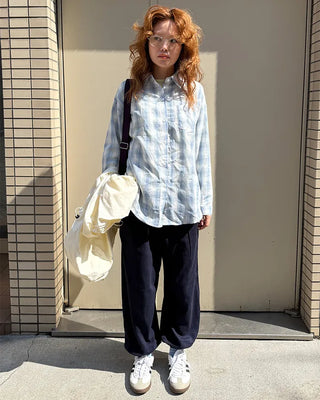 Oversized pastel check shirt