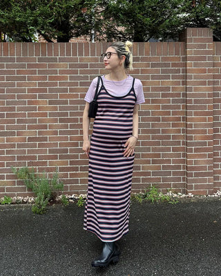Triple Border Camisole Maxi Dress