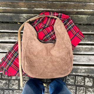 Strap Suede Shoulder Bag