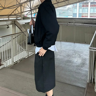 Elastic waist half slacks