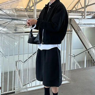 Elastic waist half slacks