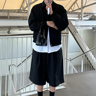 Elastic waist half slacks