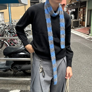 Fluffy Border Scarf