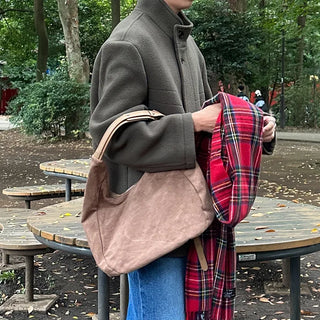 Strap Suede Shoulder Bag