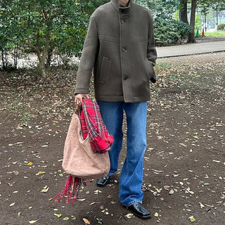 Strap Suede Shoulder Bag