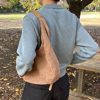 Strap Suede Shoulder Bag