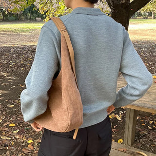 Strap Suede Shoulder Bag