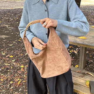 Strap Suede Shoulder Bag