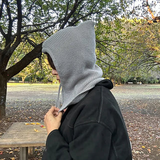 Button-up knit balaclava