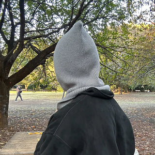 Button-up knit balaclava
