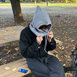Button-up knit balaclava
