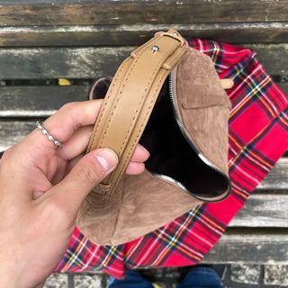 Strap Suede Shoulder Bag
